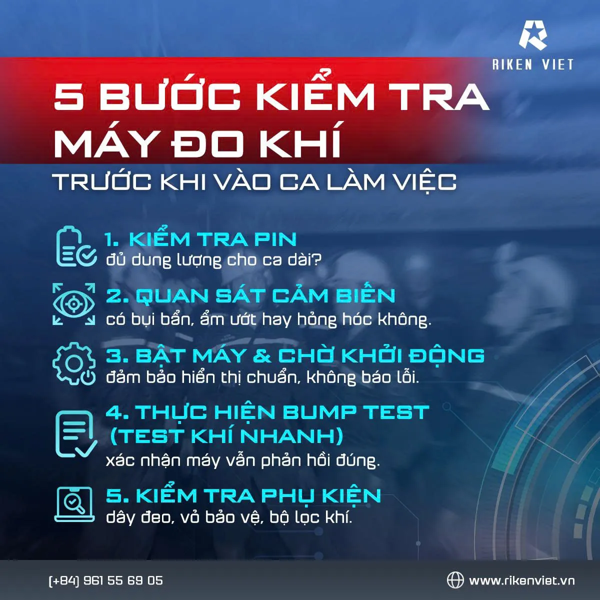 5 bước quan trọng cần lưu ý trước khi sử dụng máy đo khí