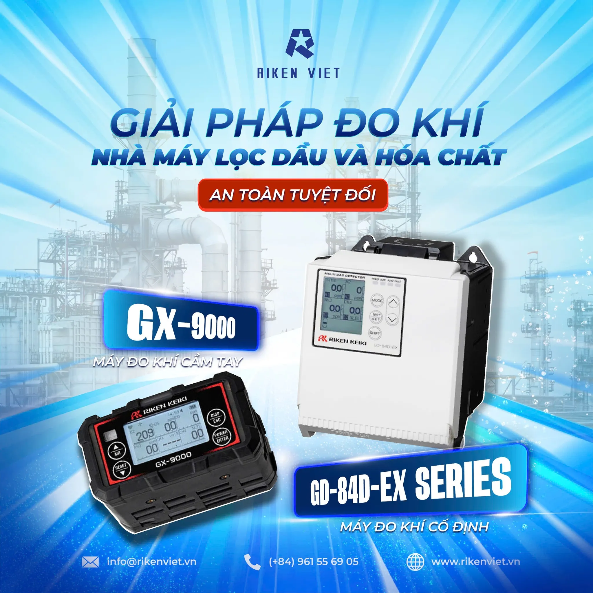 Máy đo khí cho ngành hóa chất