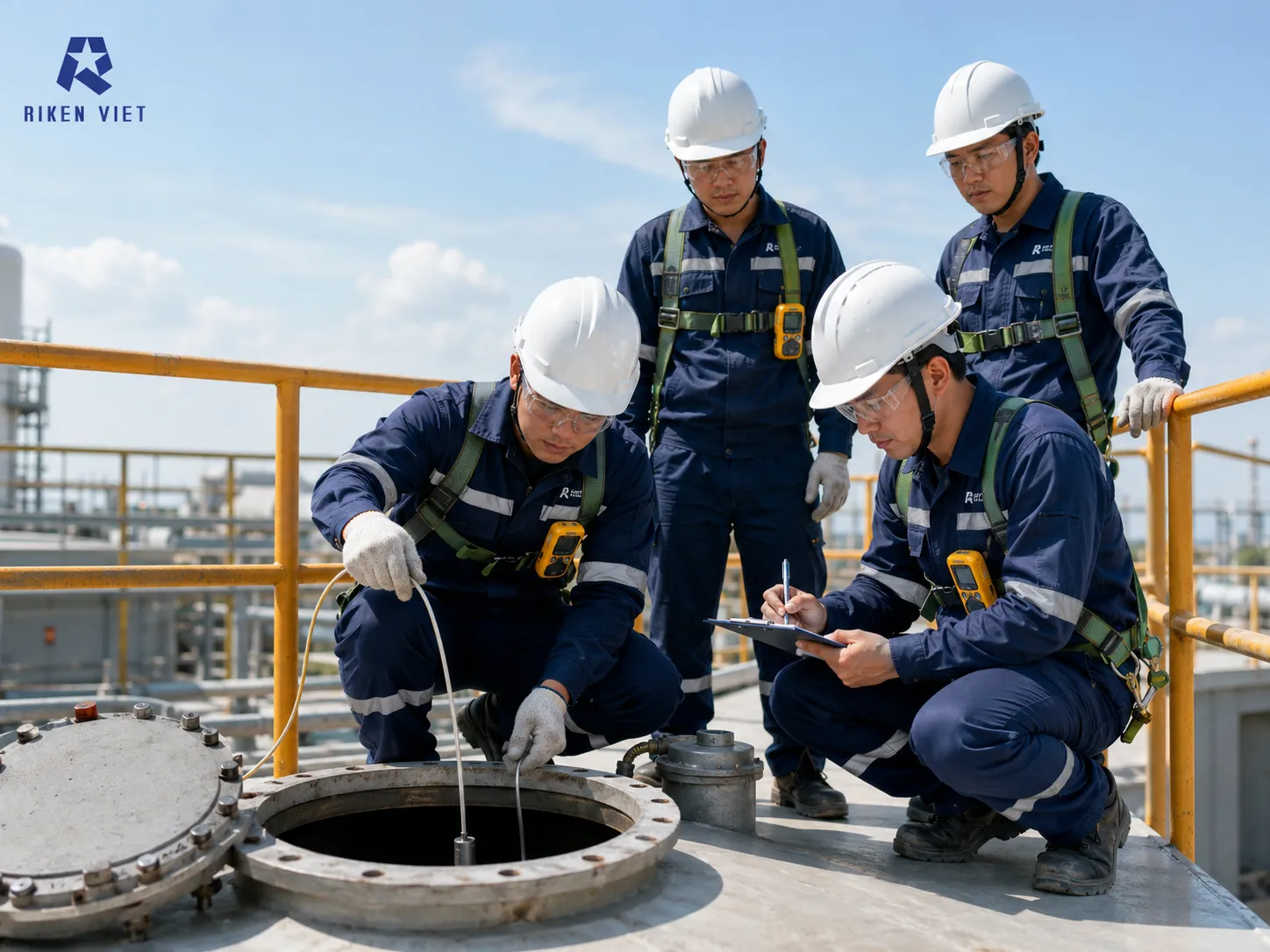 Quy trình đo nồng độ khí trong bồn kín an toàn trước khi thao tác Quy trình đo nồng độ khí trong bồn kín an toàn trước khi thao tác