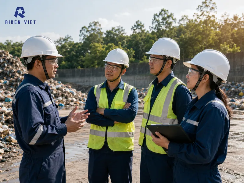 Khảo sát bãi chôn lấp và xác định các khu vực có nguy cơ tích tụ khí giúp đội vận hành chủ động kiểm soát H₂S, CH₄ và các rủi ro an toàn tại hiện trường. Khảo sát bãi chôn lấp và xác định các khu vực có nguy cơ tích tụ khí giúp đội vận hành chủ động kiểm soát H₂S, CH₄ và các rủi ro an toàn tại hiện trường.