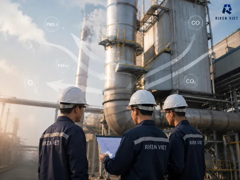 Theo dõi bụi PM2.5, PM10 cùng O2, CO và CO2 tại khu vực phát thải giúp kiểm soát an toàn, hiệu suất vận hành và chất lượng môi trường. Theo dõi bụi PM2.5, PM10 cùng O2, CO và CO2 tại khu vực phát thải giúp kiểm soát an toàn, hiệu suất vận hành và chất lượng môi trường.