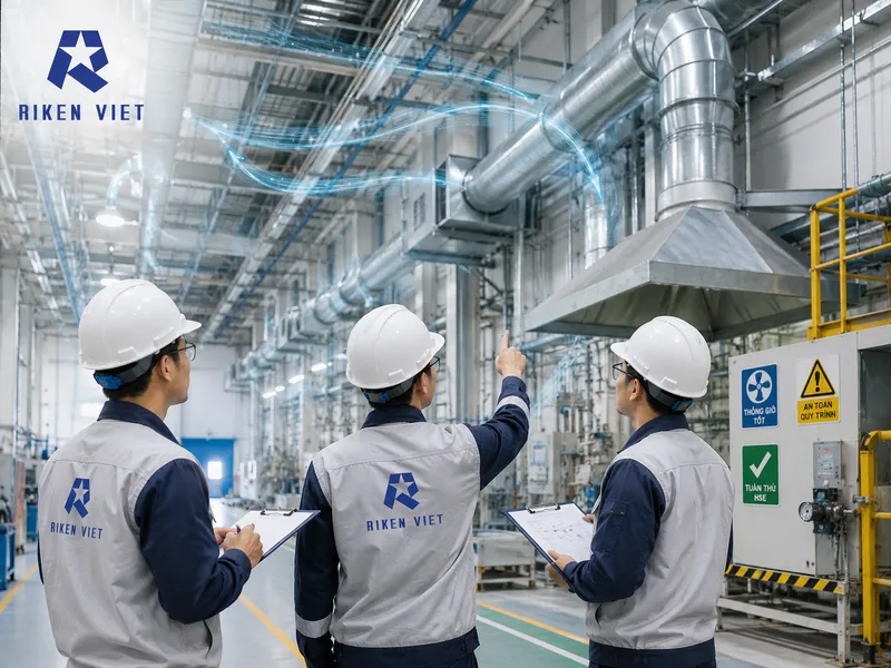 Khảo sát hệ thống thông gió và điều kiện vận hành giúp doanh nghiệp xác định đúng khu vực có nguy cơ tích tụ khí trong nhà máy. Khảo sát hệ thống thông gió và điều kiện vận hành giúp doanh nghiệp xác định đúng khu vực có nguy cơ tích tụ khí trong nhà máy.