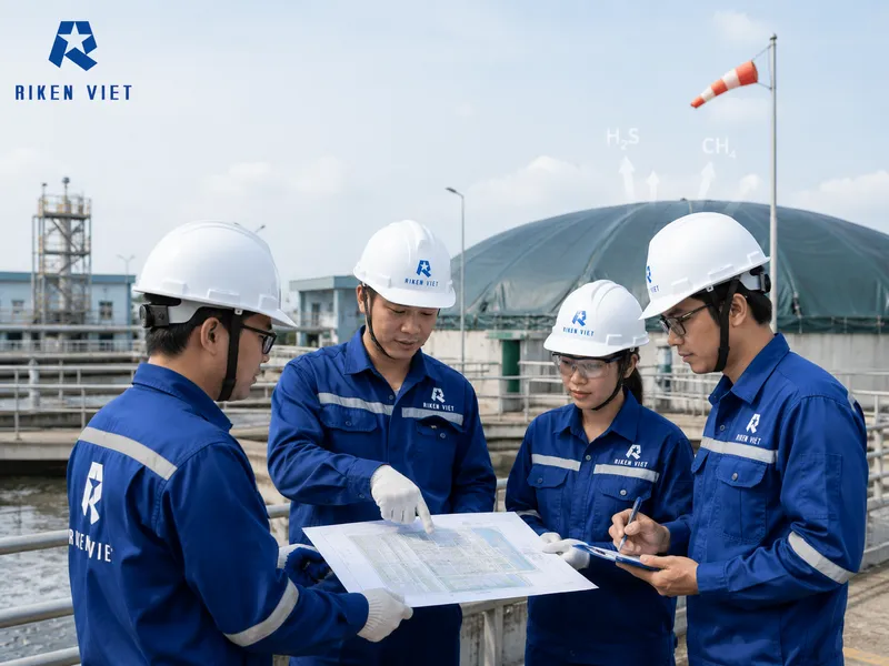 Tại bể nước thải và khu xử lý bùn, việc theo dõi H₂S, CH₄ và O₂ giúp phát hiện sớm nguy cơ khí độc, cháy nổ và mất an toàn trong vận hành. Tại bể nước thải và khu xử lý bùn, việc theo dõi H₂S, CH₄ và O₂ giúp phát hiện sớm nguy cơ khí độc, cháy nổ và mất an toàn trong vận hành.