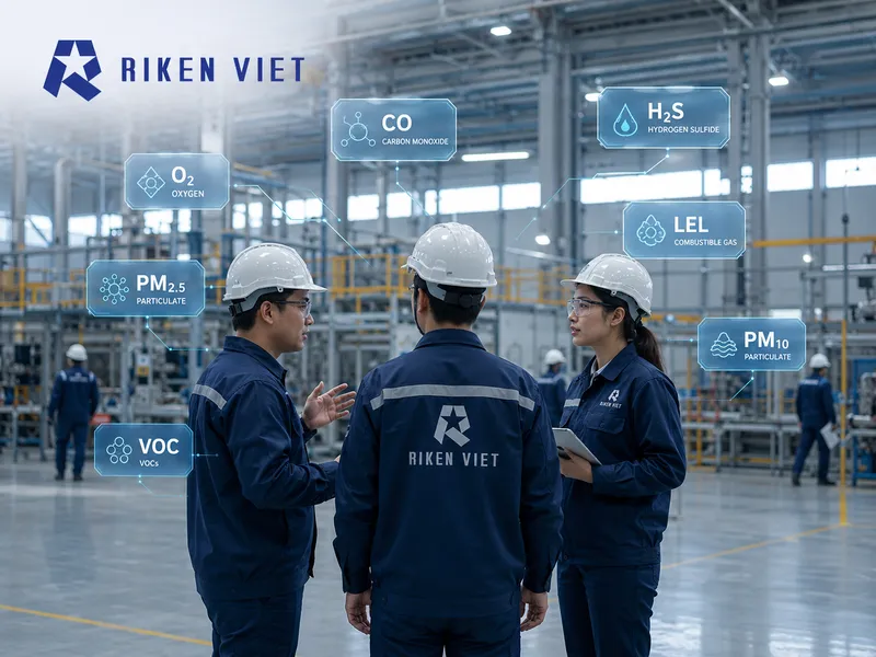 Doanh nghiệp cần xác định đúng các chỉ số cần giám sát như O2, CO, H2S, LEL, PM2.5, PM10 và VOC để chọn giải pháp đo khí phù hợp. Doanh nghiệp cần xác định đúng các chỉ số cần giám sát như O2, CO, H2S, LEL, PM2.5, PM10 và VOC để chọn giải pháp đo khí phù hợp.