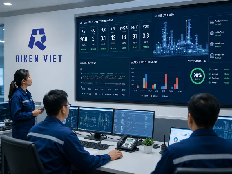 Hệ thống giám sát khí online giúp theo dõi chất lượng không khí theo thời gian thực, hỗ trợ cảnh báo sớm và quản lý dữ liệu tập trung. Hệ thống giám sát khí online giúp theo dõi chất lượng không khí theo thời gian thực, hỗ trợ cảnh báo sớm và quản lý dữ liệu tập trung.