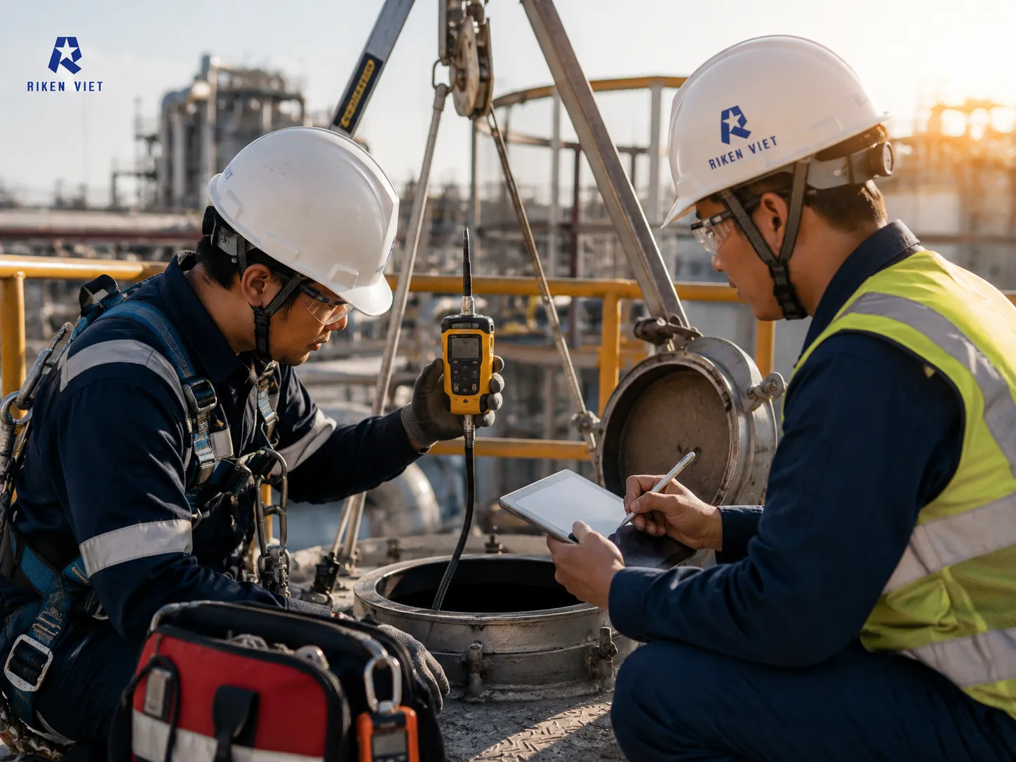 Quy trình đo khí trước khi vào confined space Quy trình đo khí trước khi vào confined space