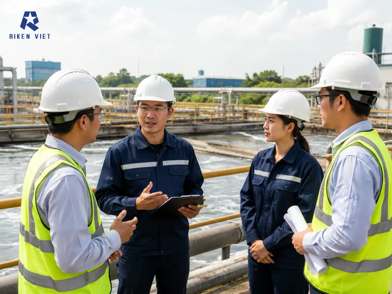 Đội ngũ kỹ thuật kiểm tra khu vực có nguy cơ phát sinh H2S, đánh giá điều kiện thông gió và chuẩn bị phương án giám sát an toàn trước khi làm việc. Đội ngũ kỹ thuật kiểm tra khu vực có nguy cơ phát sinh H2S, đánh giá điều kiện thông gió và chuẩn bị phương án giám sát an toàn trước khi làm việc.