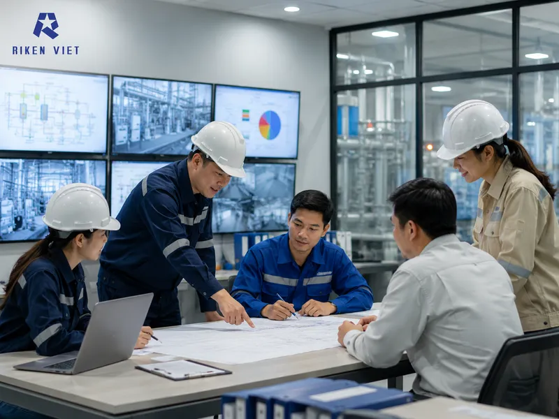 Việc phối hợp giữa bộ phận kỹ thuật, HSE và vận hành giúp kiểm soát hồ sơ kiểm định, quy trình đo khí và phương án ứng phó sự cố trong nhà máy. Việc phối hợp giữa bộ phận kỹ thuật, HSE và vận hành giúp kiểm soát hồ sơ kiểm định, quy trình đo khí và phương án ứng phó sự cố trong nhà máy.