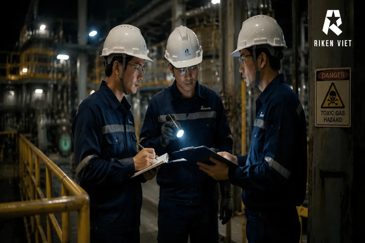 Kiểm tra thực tế tại hiện trường giúp xác nhận tình trạng thiết bị trước khi vận hành. Kiểm tra thực tế tại hiện trường giúp xác nhận tình trạng thiết bị trước khi vận hành.