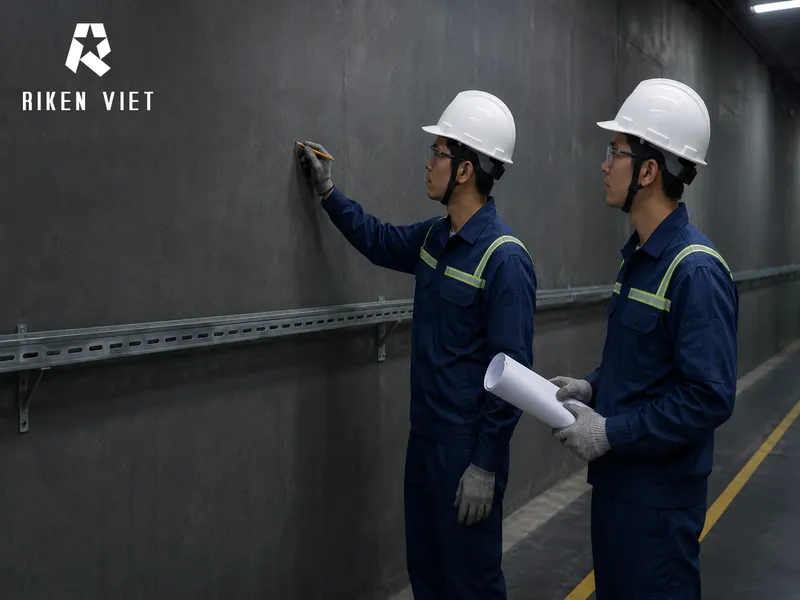Tuyến thi công và vị trí lắp đặt cần được đánh dấu rõ trước khi triển khai để hạn chế sai lệch tại hiện trường.