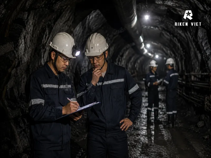 Môi trường khai thác nhiều bụi, ẩm và nguy cơ cháy nổ đòi hỏi giải pháp đo khí phù hợp với điều kiện vận hành thực tế.