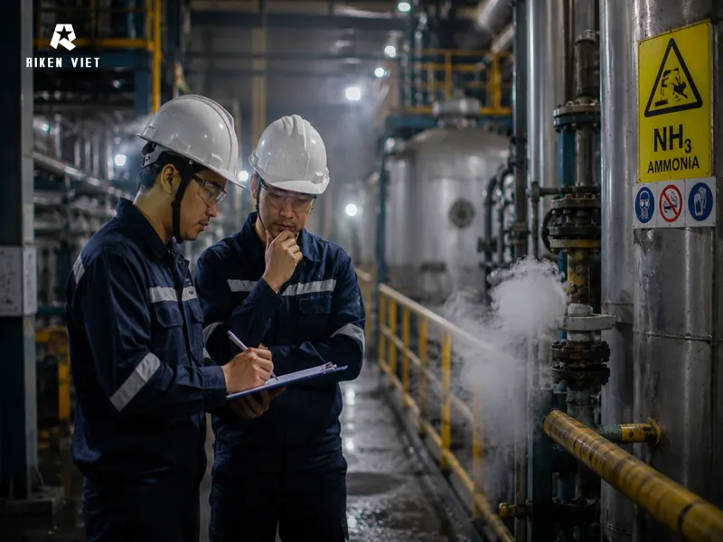Mức độ nguy hiểm của NH3 phụ thuộc đồng thời vào nồng độ, thời gian tiếp xúc và điều kiện thông gió tại hiện trường. Mức độ nguy hiểm của NH3 phụ thuộc đồng thời vào nồng độ, thời gian tiếp xúc và điều kiện thông gió tại hiện trường.