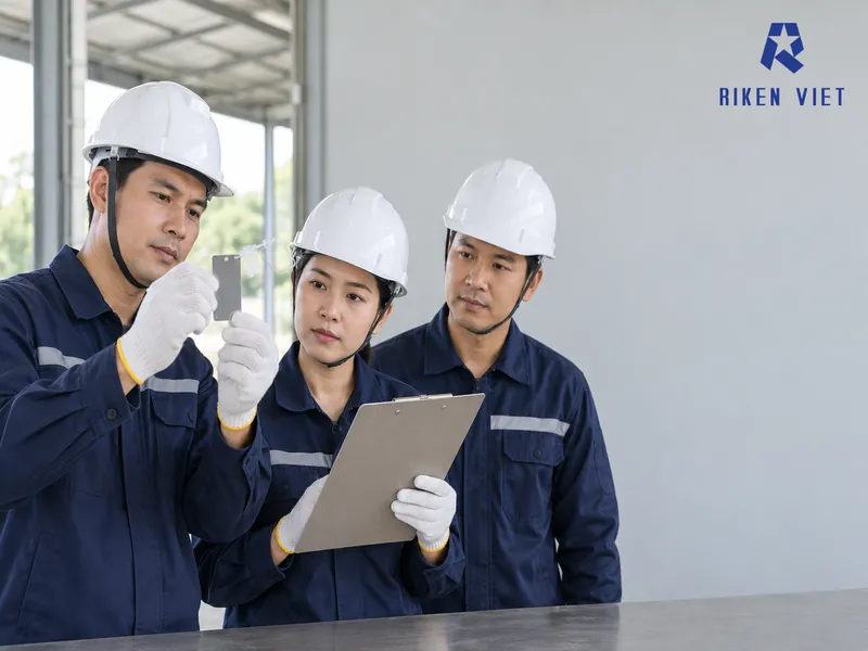 Kỹ sư đối chiếu nhãn nhận dạng, tem kiểm định và hồ sơ bàn giao trước khi đưa bình khí vào sử dụng. Kỹ sư đối chiếu nhãn nhận dạng, tem kiểm định và hồ sơ bàn giao trước khi đưa bình khí vào sử dụng.