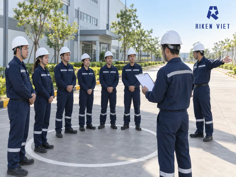 Khi phát hiện bất thường, nhân sự cần sơ tán đúng lộ trình, tập kết và kiểm đếm theo quy trình. Khi phát hiện bất thường, nhân sự cần sơ tán đúng lộ trình, tập kết và kiểm đếm theo quy trình.
